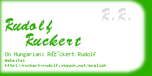 rudolf ruckert business card